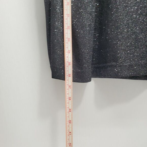 Vince Camuto Dress Women Medium Black Sequin Midi Sheath Lining with Sleeveless - Picture 3 of 13